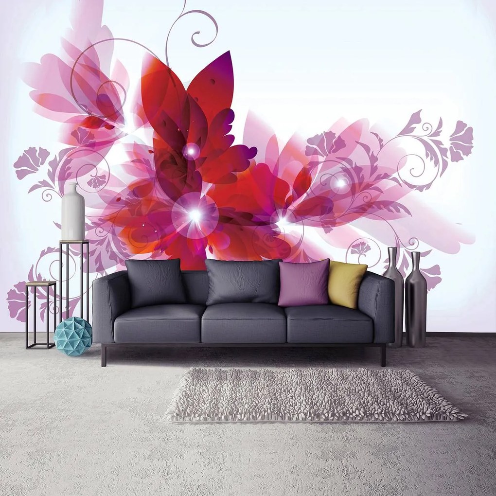 Fototapet - Arta din flori - abstact (152,5x104 cm)