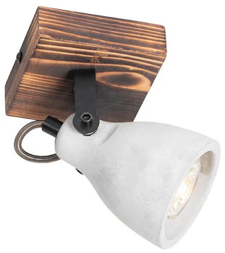 Spot de plafon industrial din lemn cu beton - Creto