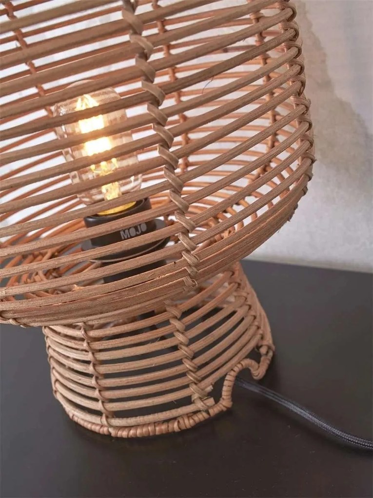 Veioza eco din bambus cu ratan Tanami h.30cm, nat