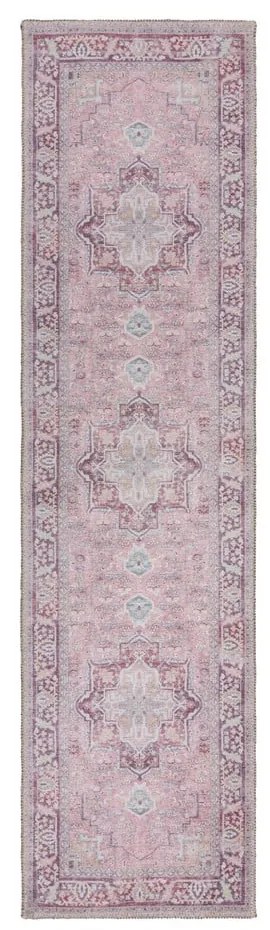 Covor tip traversă roșu deschis lavabil din amestec de fibre reciclate 60x230 cm Windsor – Flair Rugs