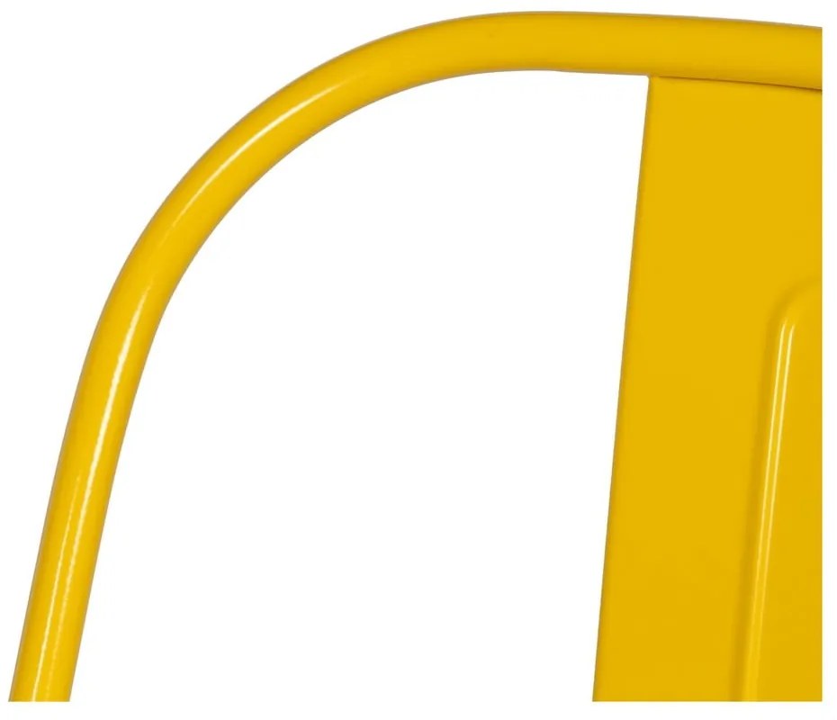 Scaune de dining galbene 2 buc. din metal – Ixia