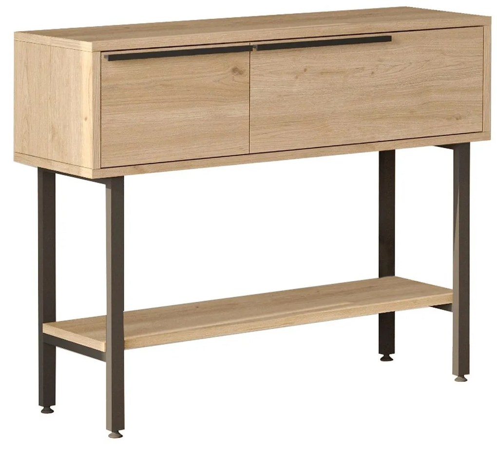 Măsuță consolă Otto 12 (cu oglindă) (nuc + negru). 1106473