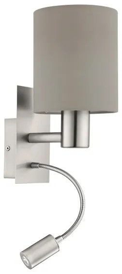 Eglo 96478 - Lampă LED flexibilă PASTERI 1xE27/40W+LED/3,8W taupe