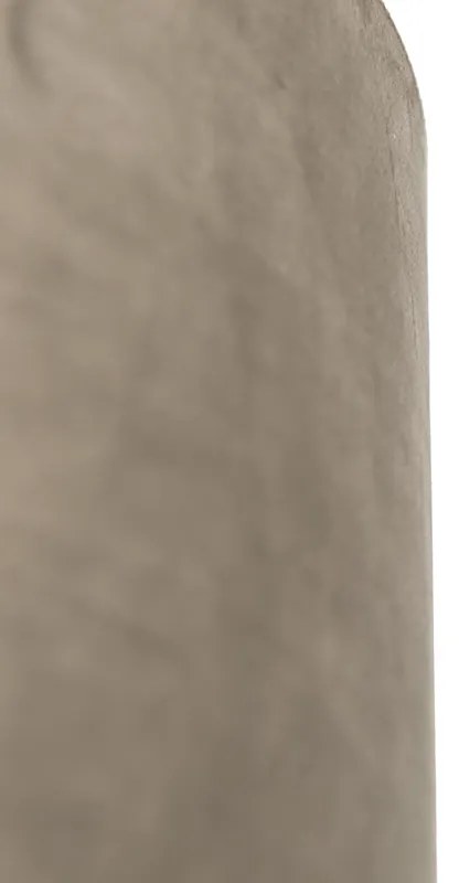 Abajur din catifea Taupe 25/25/25 cu interior auriu