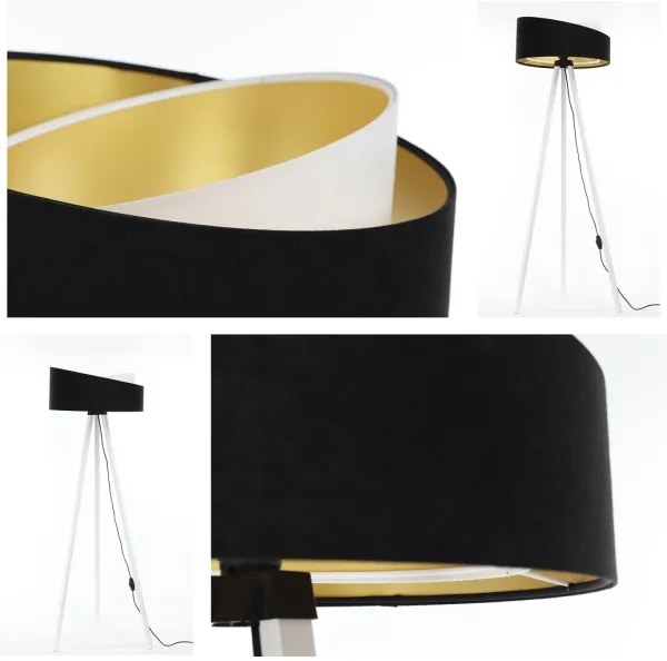 Lampadar GALAXY 1xE27/60W/230V negru/alb