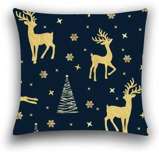 Set cadou pentru camera de zi GOLDEN DEER, albastru inchis
