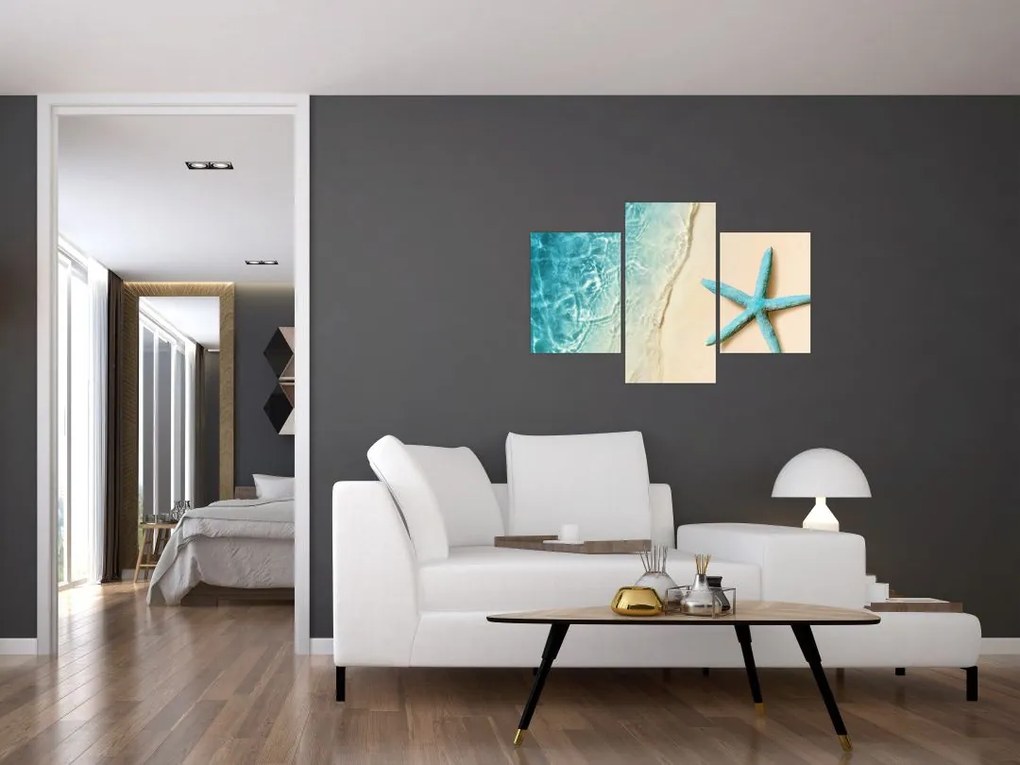 Tablou - Stea de mare pe plajă (90x60 cm)