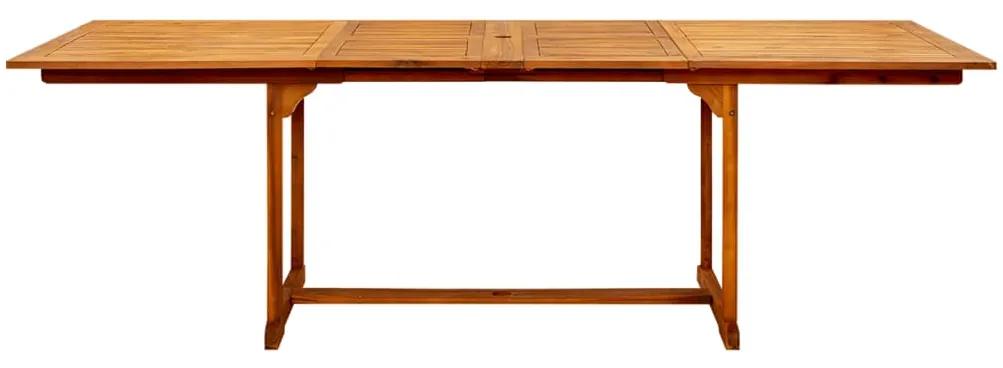 Masa de gradina, (160-240)x100x75 cm, lemn masiv de acacia 1, Dreptunghiular, 240 x 100 x 75 cm