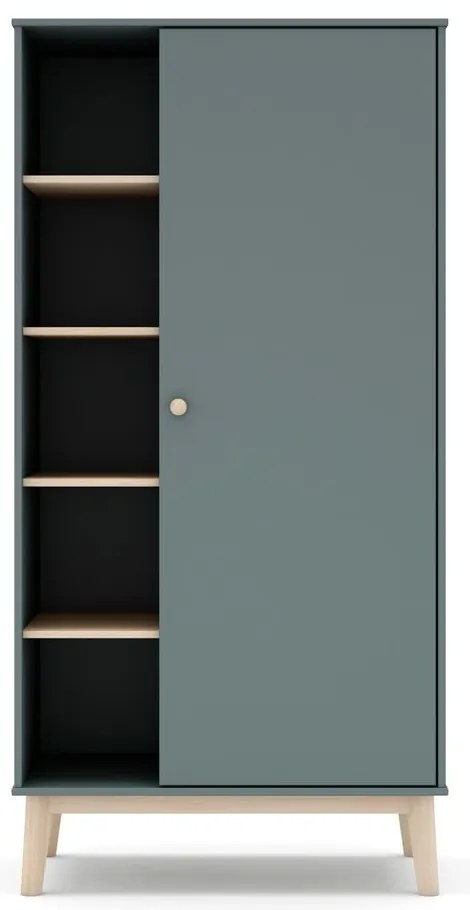 Șifonier de copii verde prăfuit 90x180x52 cm Esteban – Marckeric