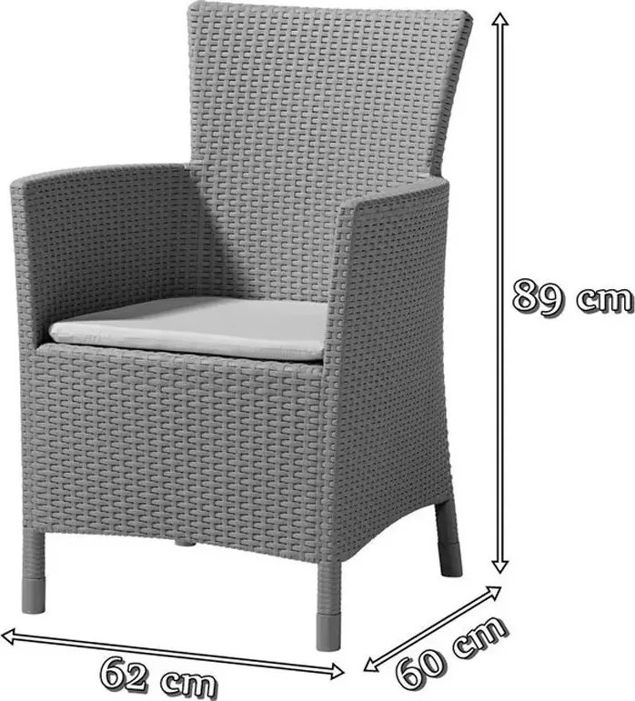 Set de mobilier de grădină Juowa cu 10 locuri, grafit