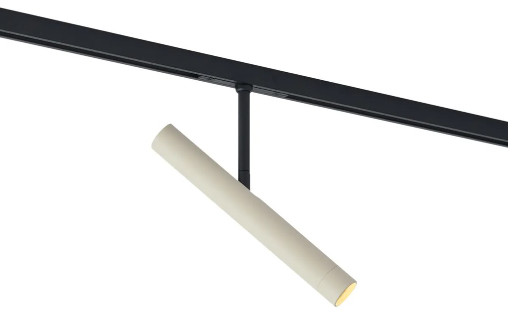 Spot modern bej cu negru pentru sistem de șină monofazat - Slimline Avery