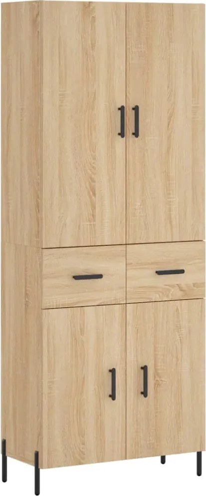 vidaXL Dulap înalt, stejar sonoma, 69,5x34x180 cm, lemn compozit