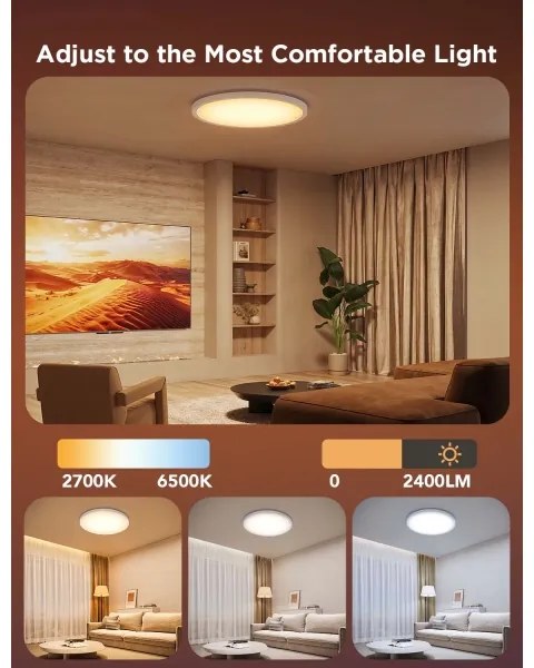 Govee - Plafonieră LED RGBICWW dimabilă, 29W/230V, Ø 30 cm, Matter, Wi‑Fi