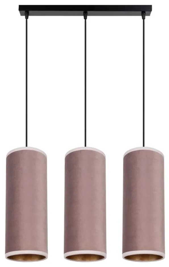 Lustr AVALO 3xE27/60W/230V cablu roz roz-miediu