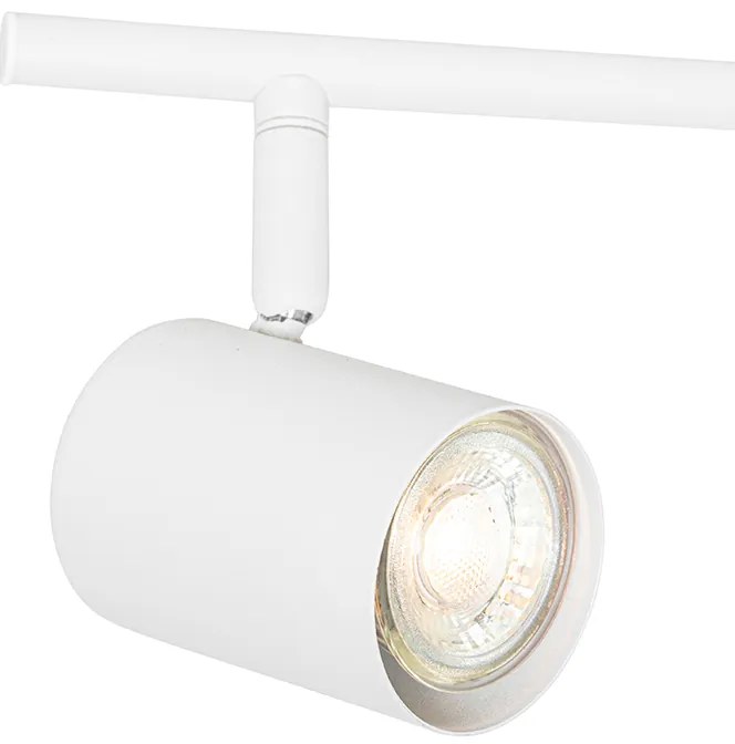 Plafoniera moderna alba cu 5 lumini reglabile patrata - Jeana