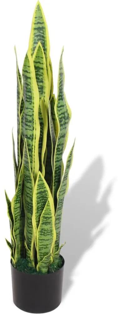 vidaXL Plantă artificială limba-soacrei cu ghiveci, 90 cm, verde