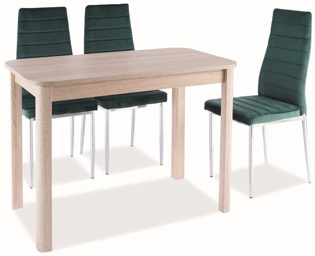 Masă de sufragerie extensibilă 120-160 cm Daniel (stejar sonoma + stejar sonoma) (pentru 4 până la 6 persoane). 1050101