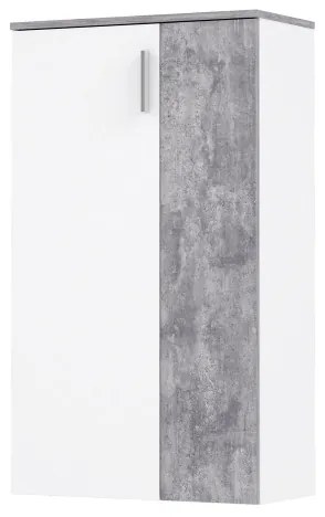 Pantofar ETON, alb/gri, aspect beton