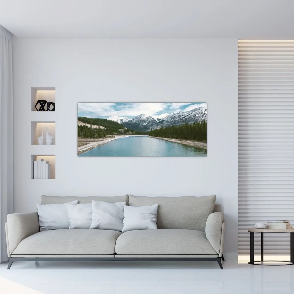 Tablou cu peisaj montan (120x50 cm)