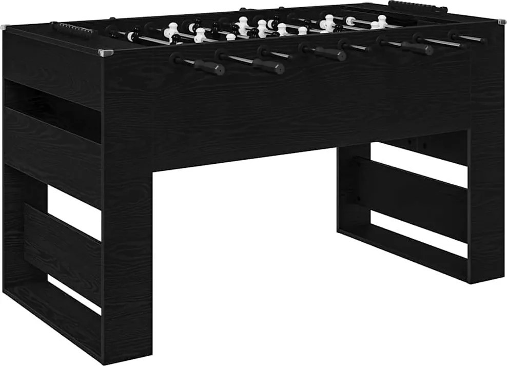 vidaXL Masă de Foosball Stejar Negru 146,5 x 74 x 85 cm Lemn compozit