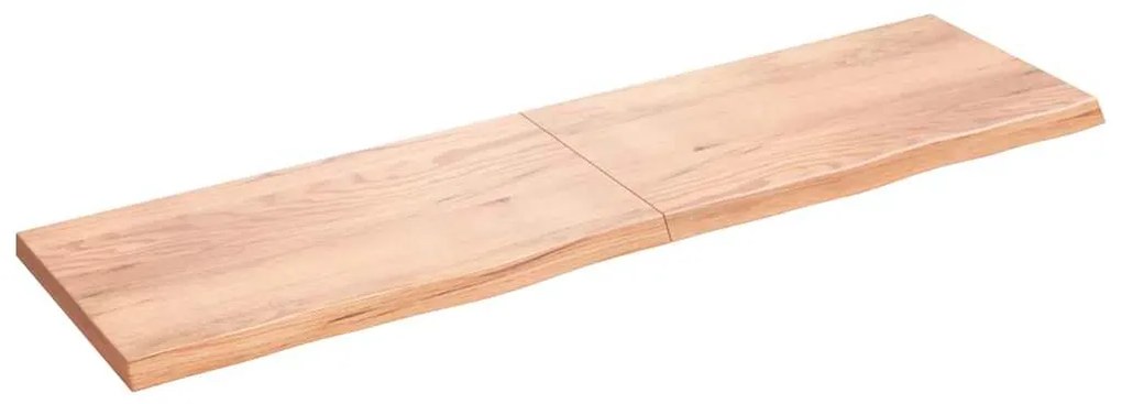 vidaXL Raft de perete maro deschis 220x60x(2-6) cm lemn stejar tratat