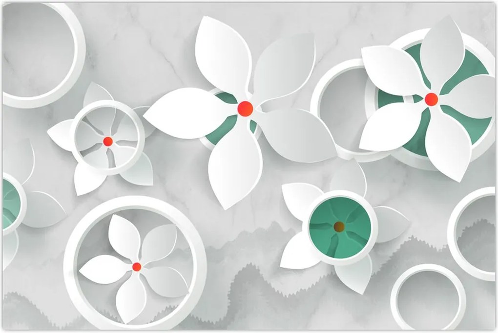 Tablou abstracției florale (90x60 cm)