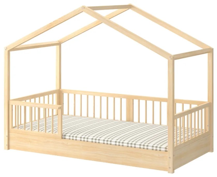 Pat copii Dream Nest House pin 80x160 cm