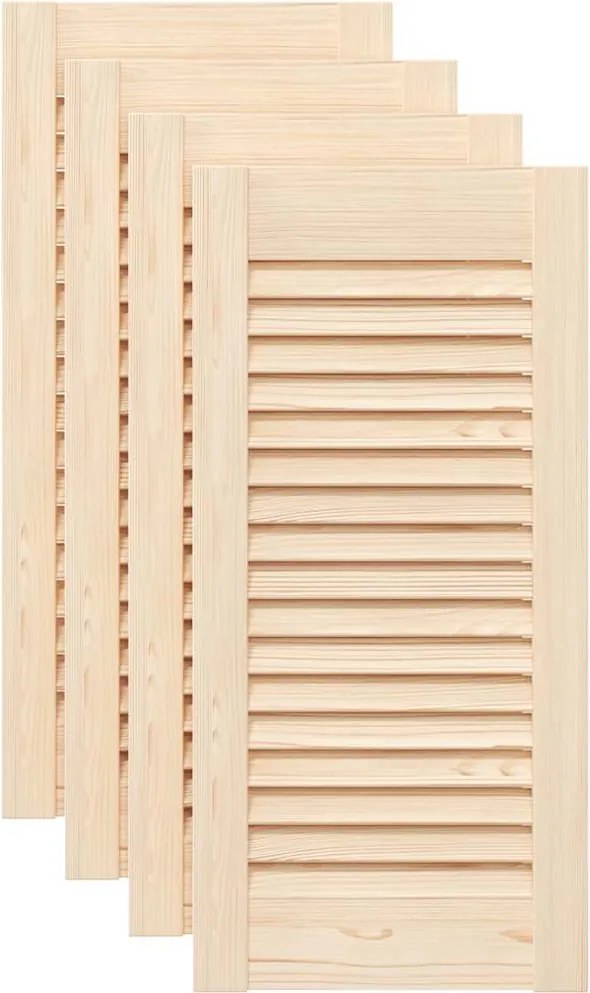vidaXL Uși de dulap design lambriu 4 buc. 61,5x29,5 cm lemn masiv pin