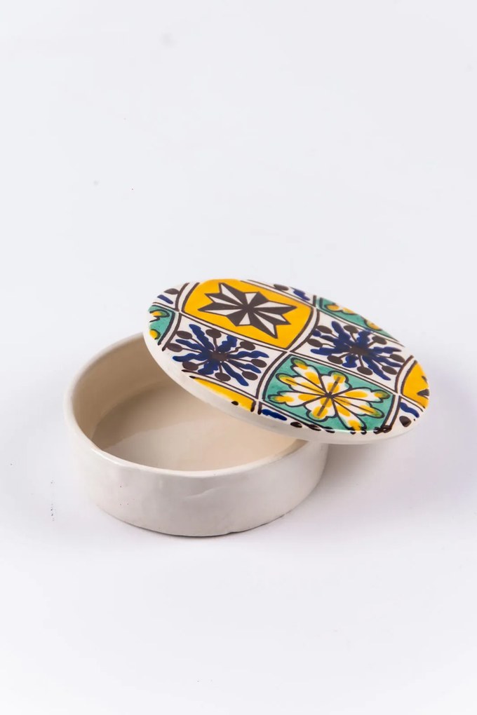 Cutie de depozitare din ceramică decorativă Losange