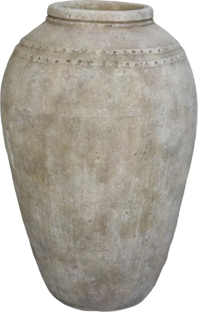 Vas decorativ din teracotă, aspect antichizat, Lourdes, H84 cm