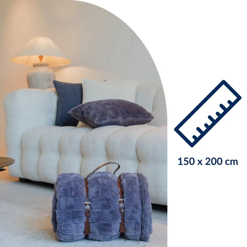 Pătură maro din micropluș/cocolino 150x200 cm Rava – Tiseco Home Studio