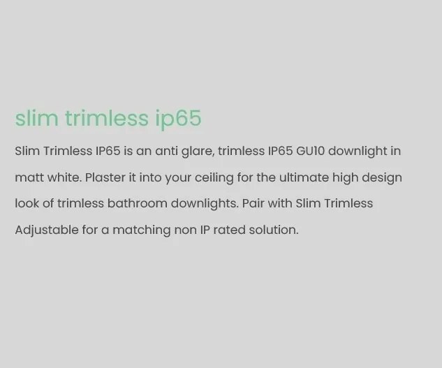 Spot incastrabil cu protectie IP65 Slim Trimless alb