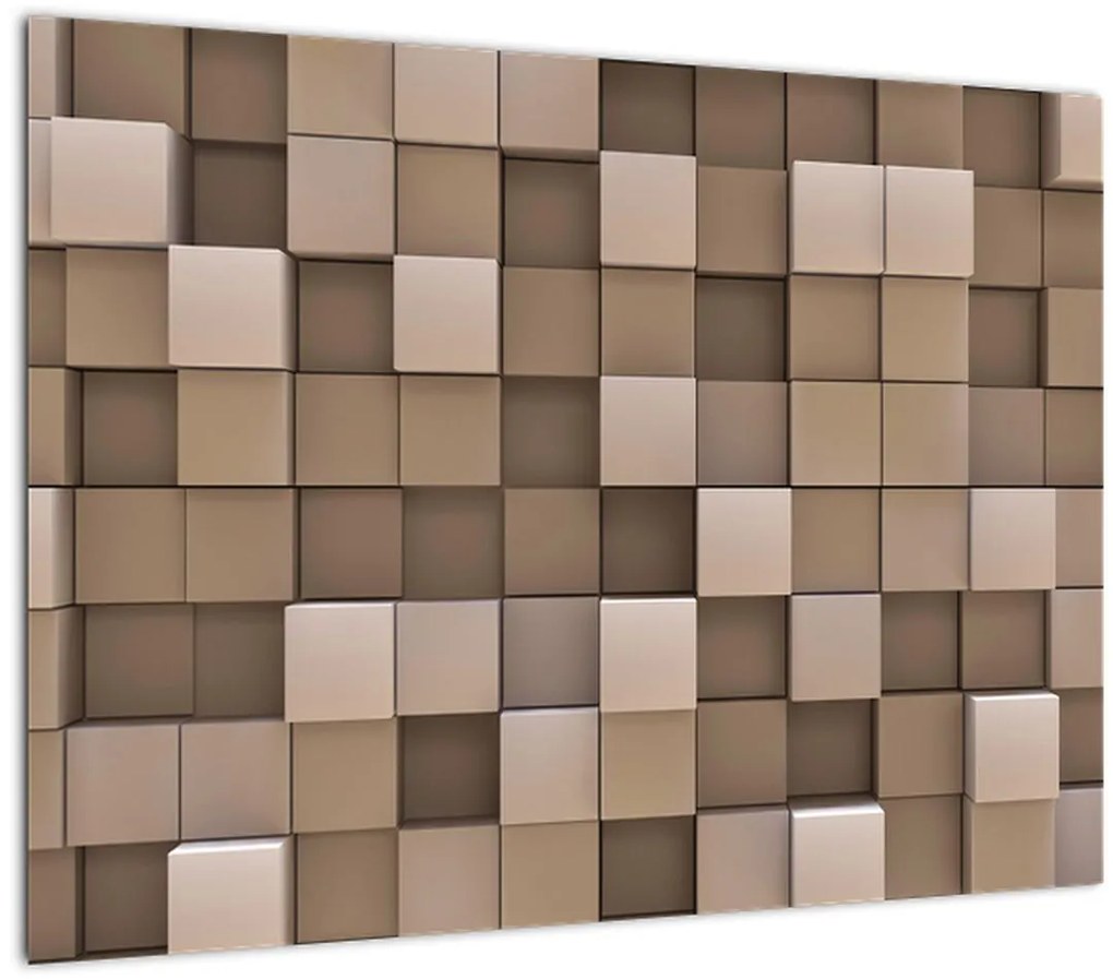 Tablou - Cuburi bej (70x50 cm)