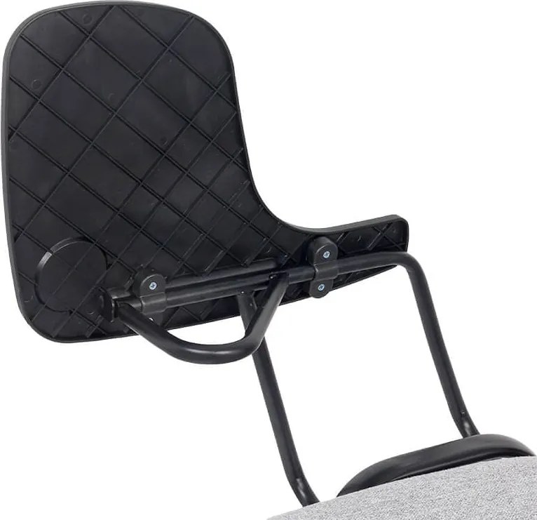 Scaun conferință gri HRC 606 cu măsuță rabatabilă și cadru metalic