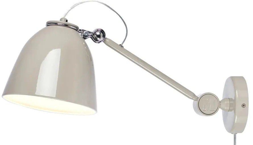 Aplică de perete grej cu alimentare la priză Tilt – Markslöjd