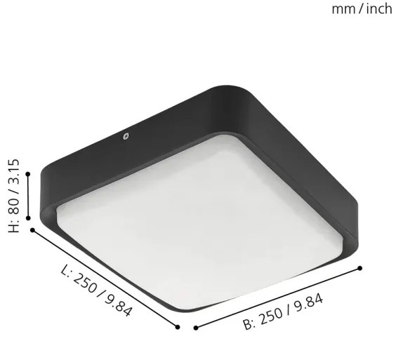 Plafonieră LED dimabilă de exterior Eglo 33573 PIOVE-C LED/14W/230V IP44