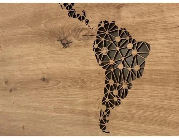 Aplică LED decorativă de perete Li-Go 4457/A/4 - LED/10W/5V 30000 mAh 120x60 cm stejar