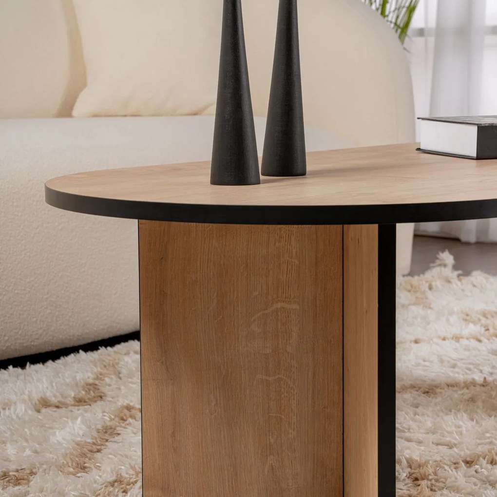 Masă de cafea Sable Sapphire Oak Black