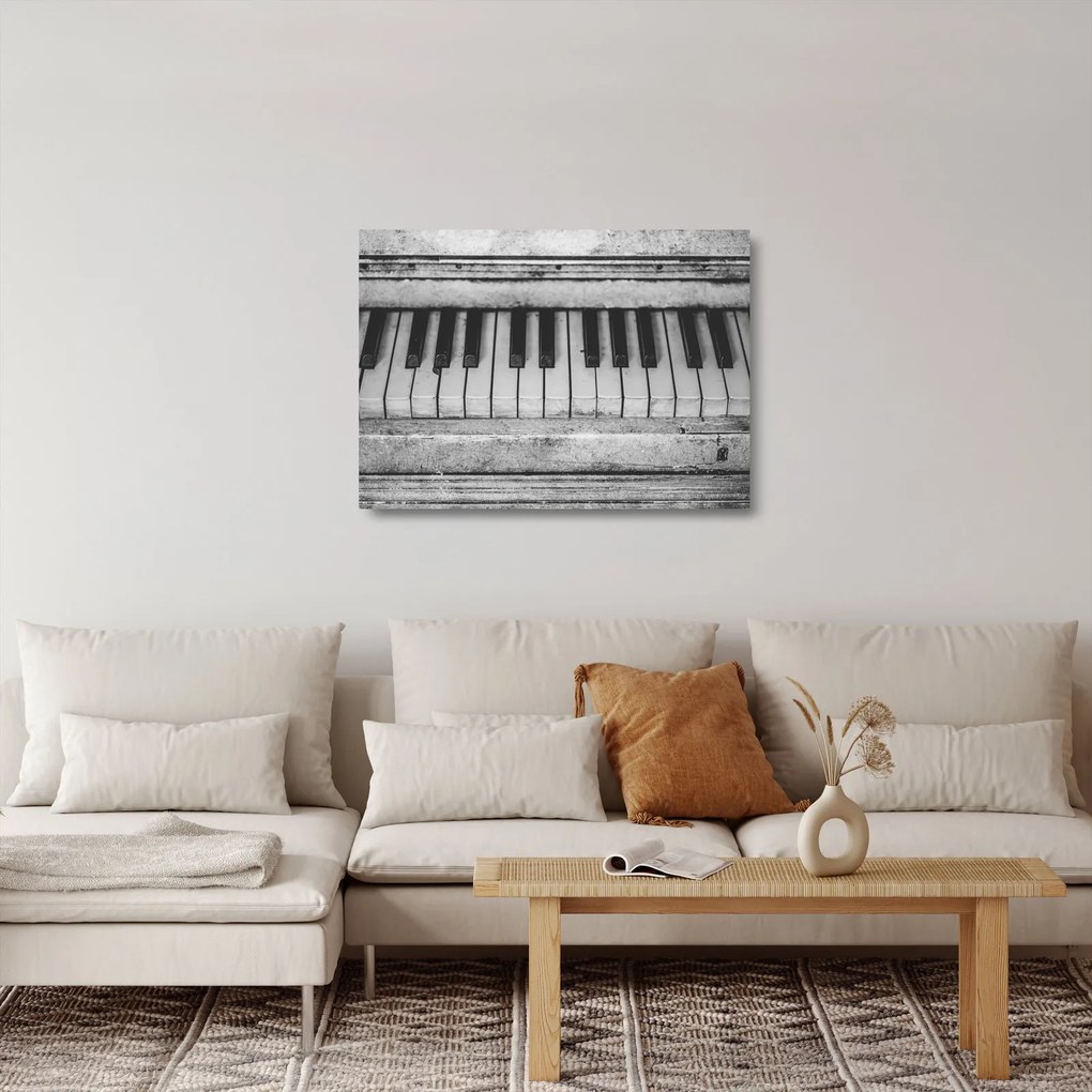 Tablou pe sticlă - Pian vechi (70x50 cm)