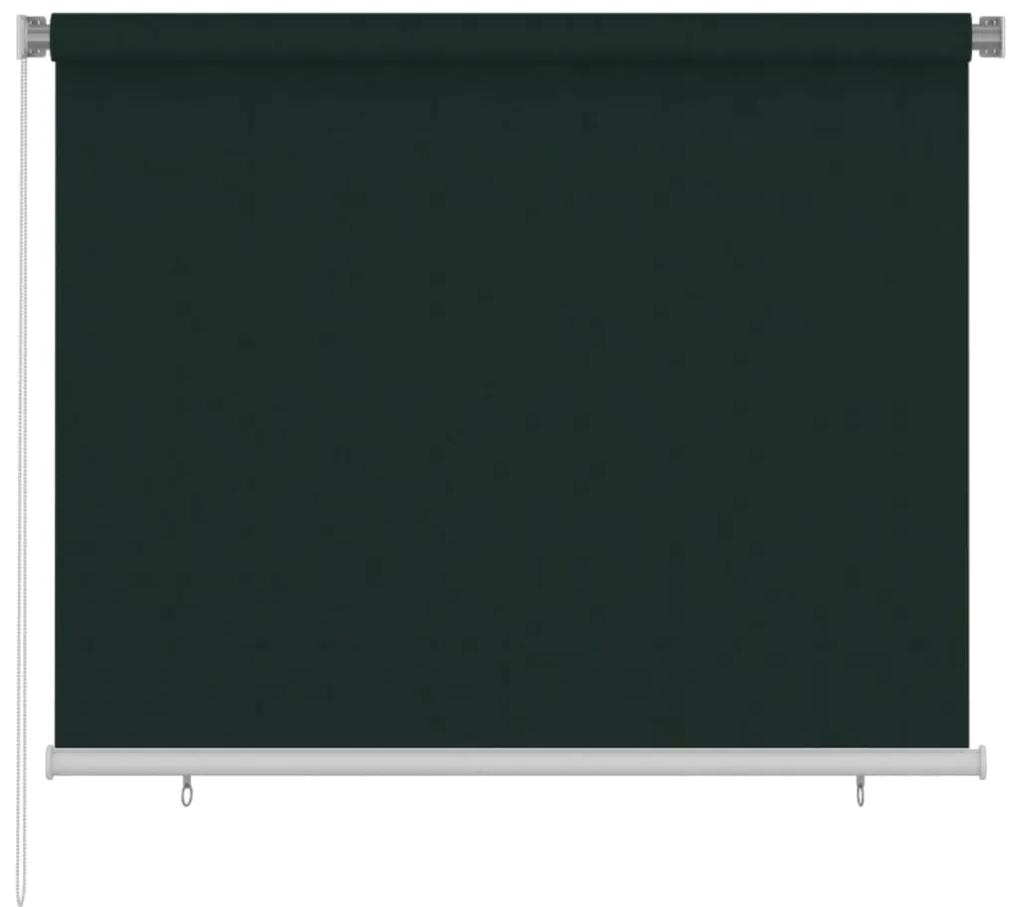Jaluzea tip rulou de exterior, verde inchis, 80x140 cm, HDPE Morkegronn, 180 x 140 cm