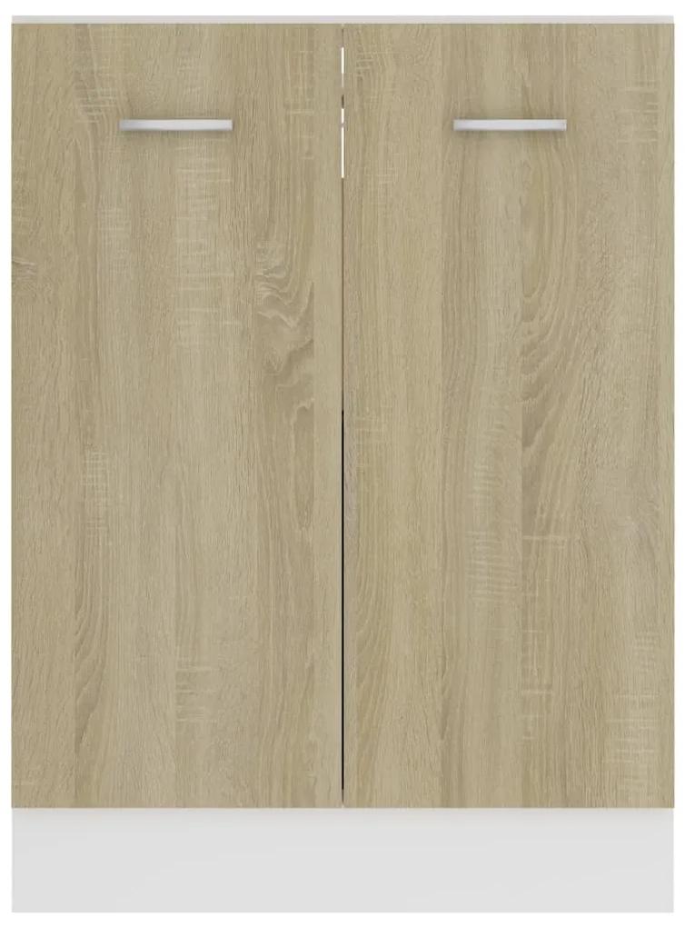 Dulap inferior, stejar Sonoma, 60 x 46 x 81,5 cm, PAL Stejar sonoma, Dulap inferior, 1