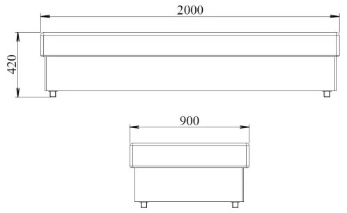 Pat NOE 90x200 cm cu saltea cu arcuri și spațiu de depozitare, gri/negru