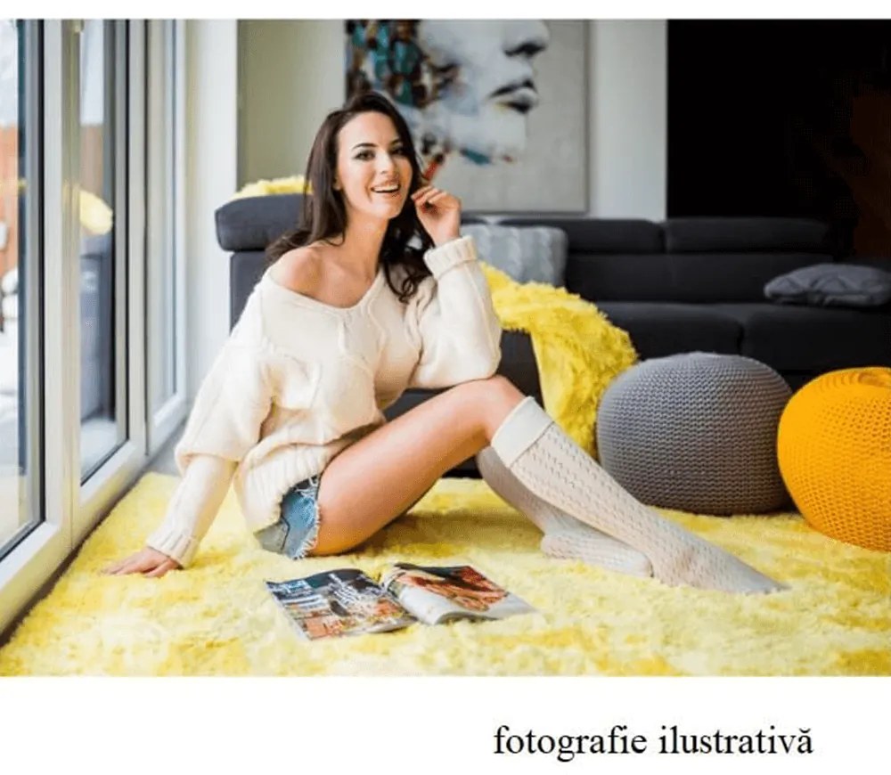 Taburet împletit, bumbac roz pudră, GOBI TYP 1