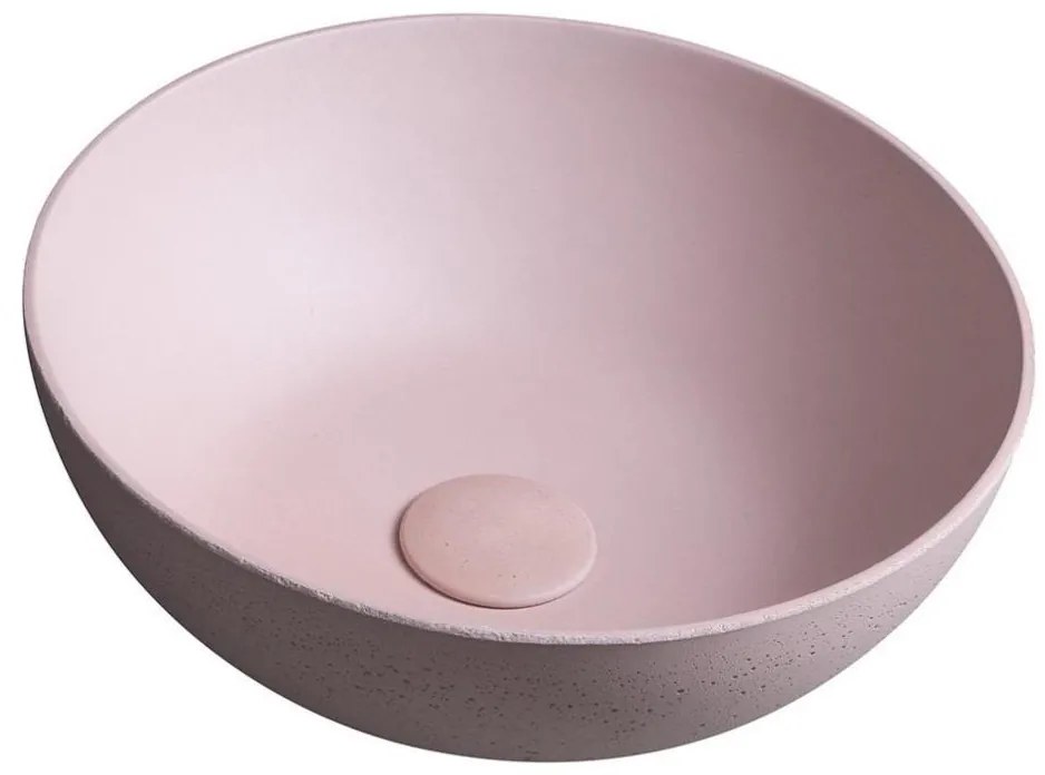 Sapho - Lavoar pentru blat FORMIGO Ø 39 cm beton/roz