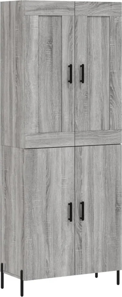 vidaXL Dulap înalt, gri sonoma, 69,5x34x180 cm, lemn compozit