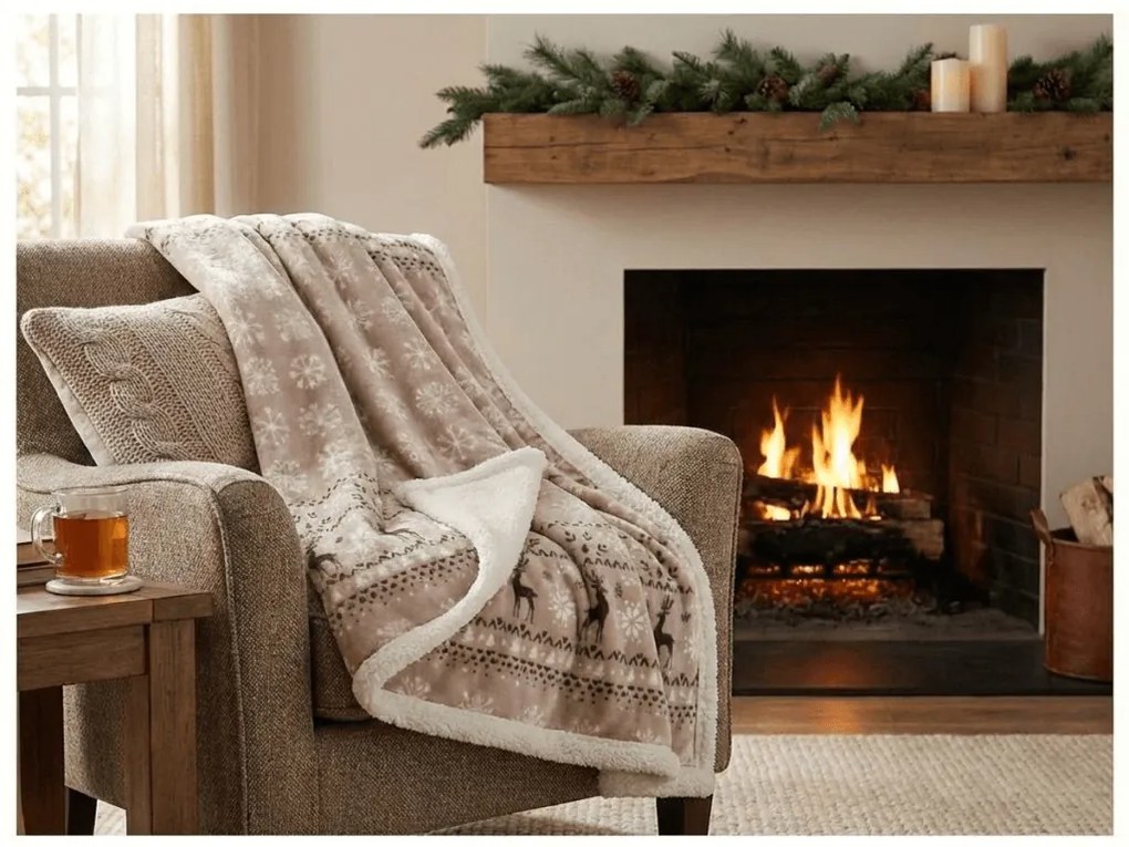 Patura din microplus BUFFALO NORDIC gri Dimensiune: 150 x 200 cm