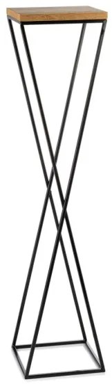 Suport de flori LOFT 100x24 cm negru/maro