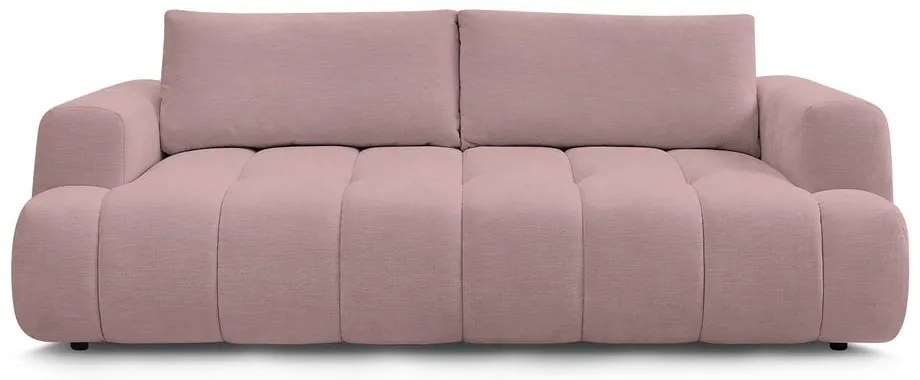 Canapea roz extensibilă/cu spațiu de depozitare 251 cm Fuji – Bobochic Paris