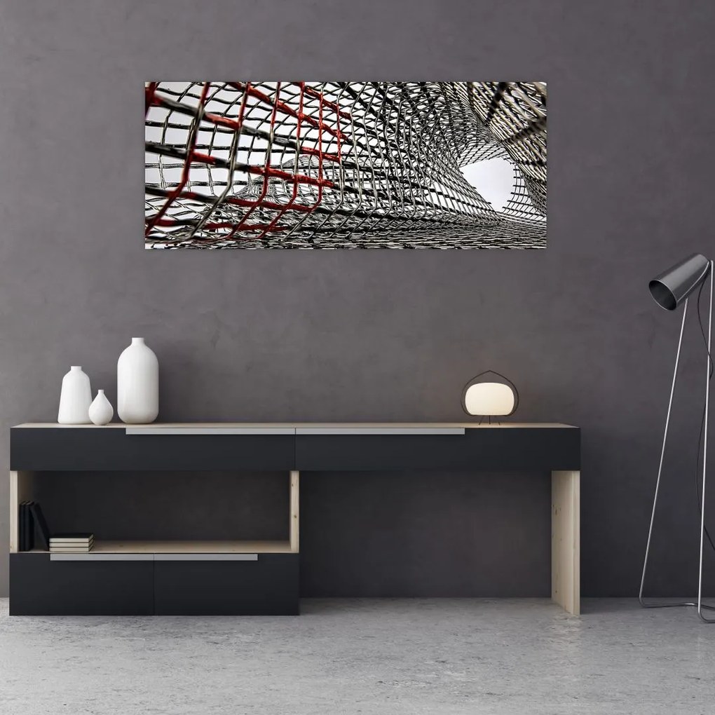 Tablou cu construcție din fier (120x50 cm)