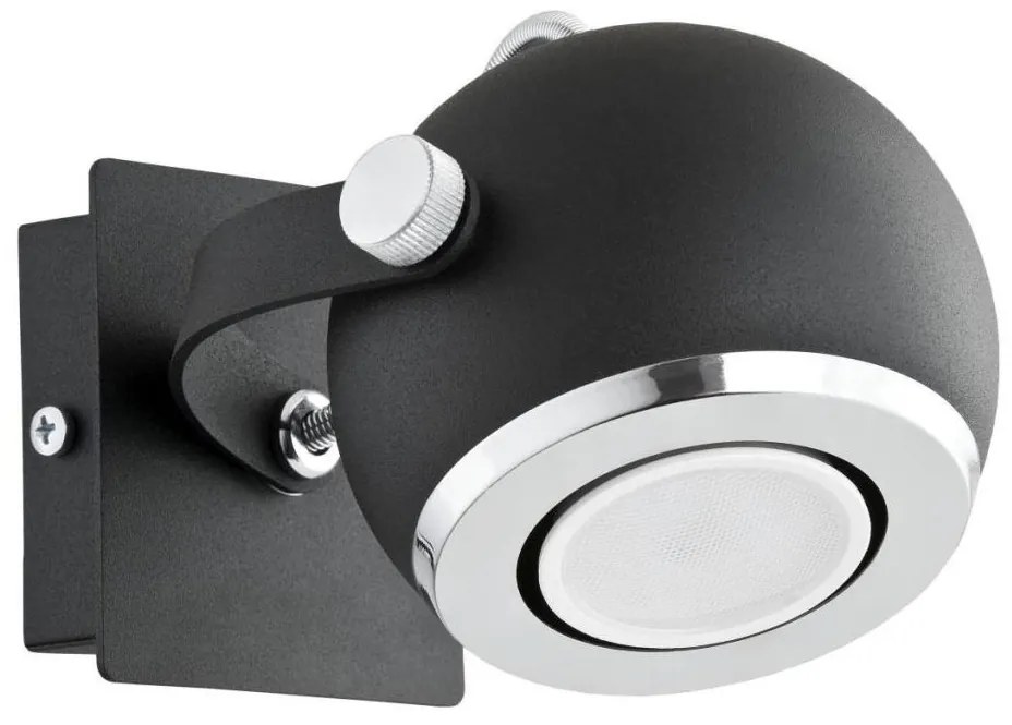 Spot de perete Argon 3638 KOS 1xGU10/5W/230V negru/crom